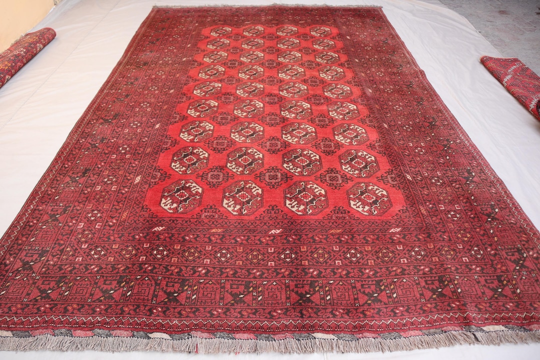 1960年代 アンティーク ラグ 6'6x9'7 フィート トルクメン テケ