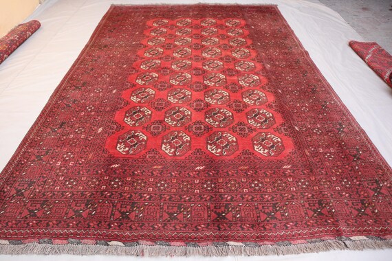 1960年代 アンティーク ラグ 6'6x9'7 フィート トルクメン テケ