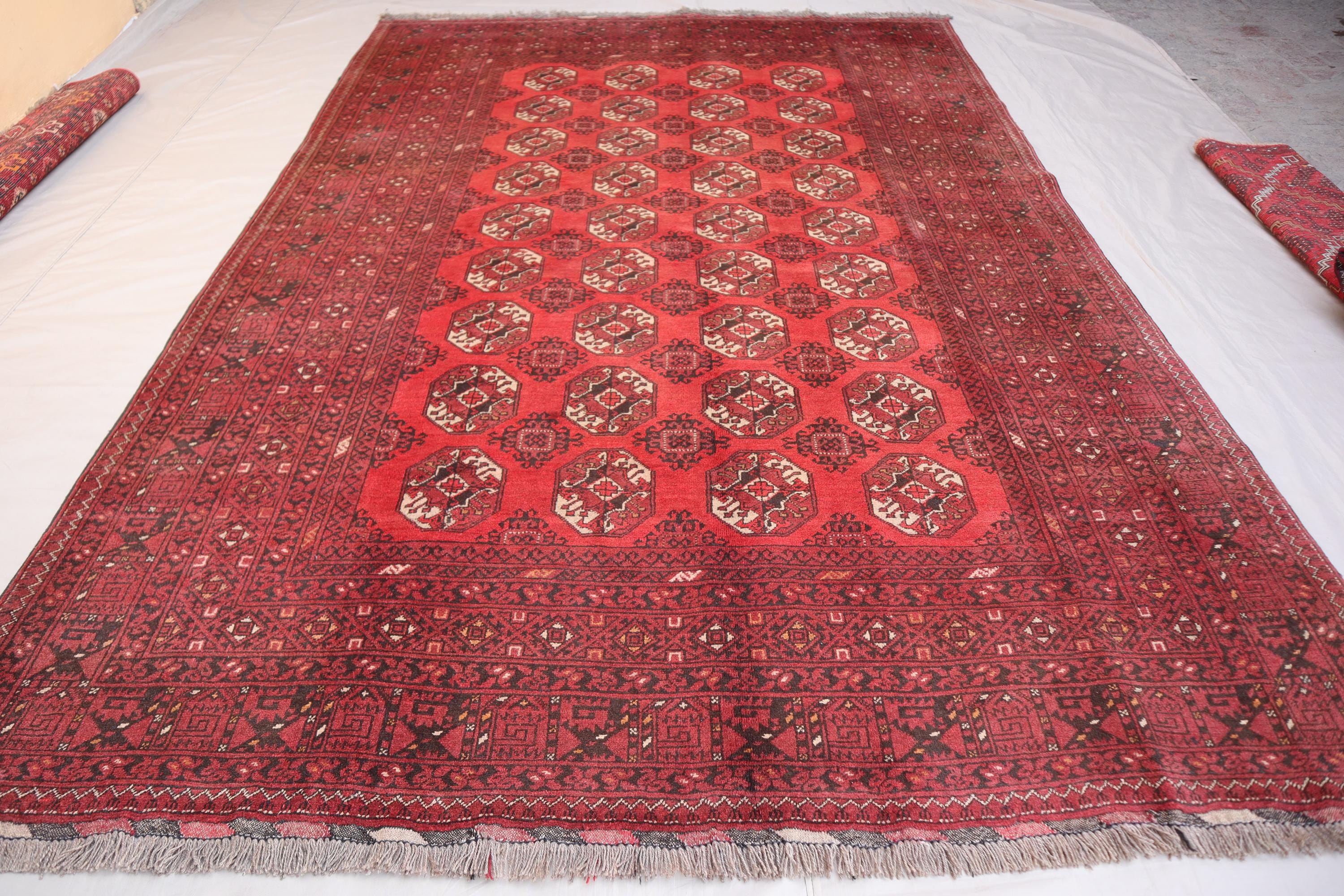 1960年代 アンティーク ラグ 6'6x9'7 フィート トルクメン テケ