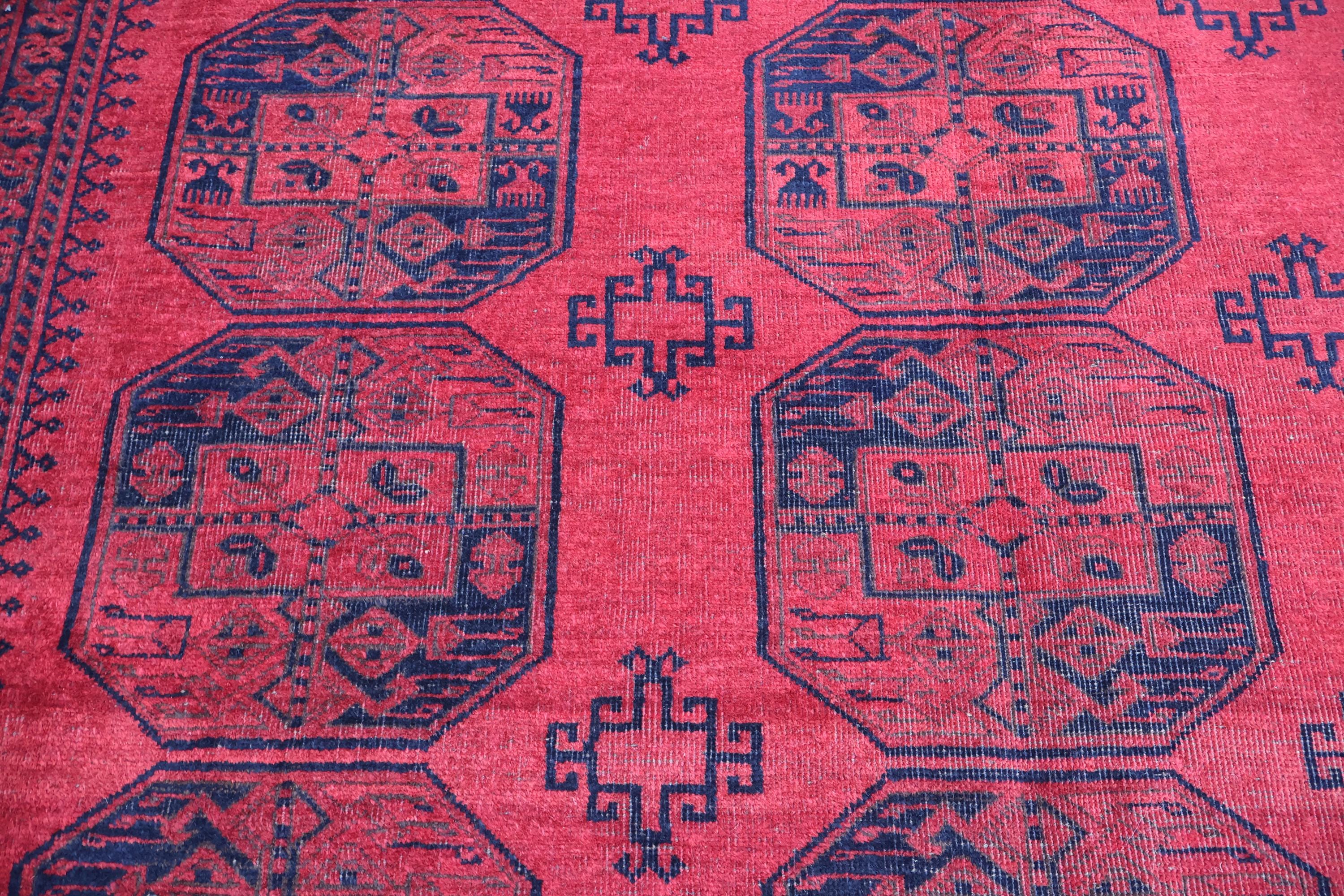 Large Vintage Rug 9x16 Ft Collectors Piece Antique Turkmen Ersari Rug ...