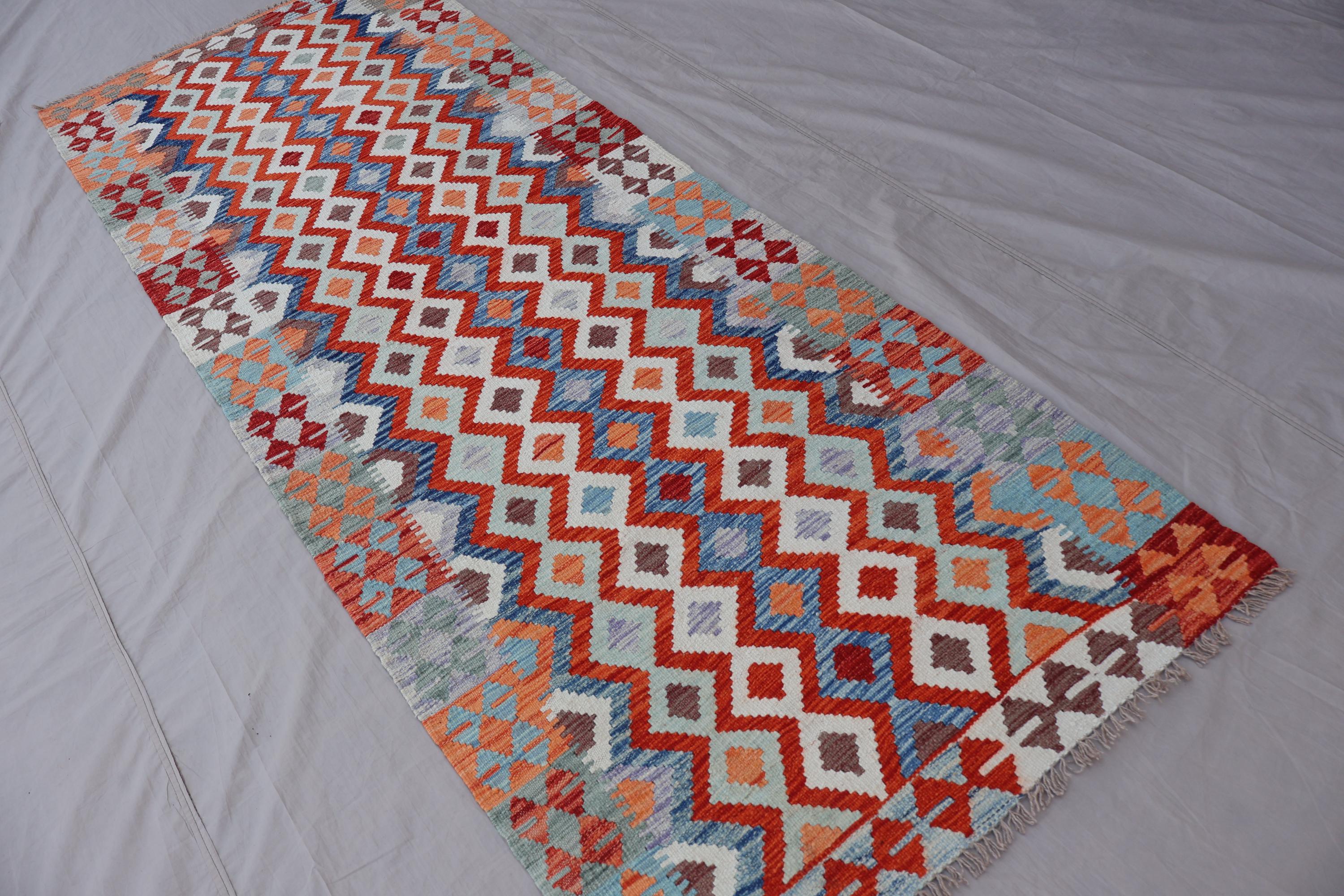 3'3x8'6フィートのランナーラグ、フラットウィーブキリムランナーラグ