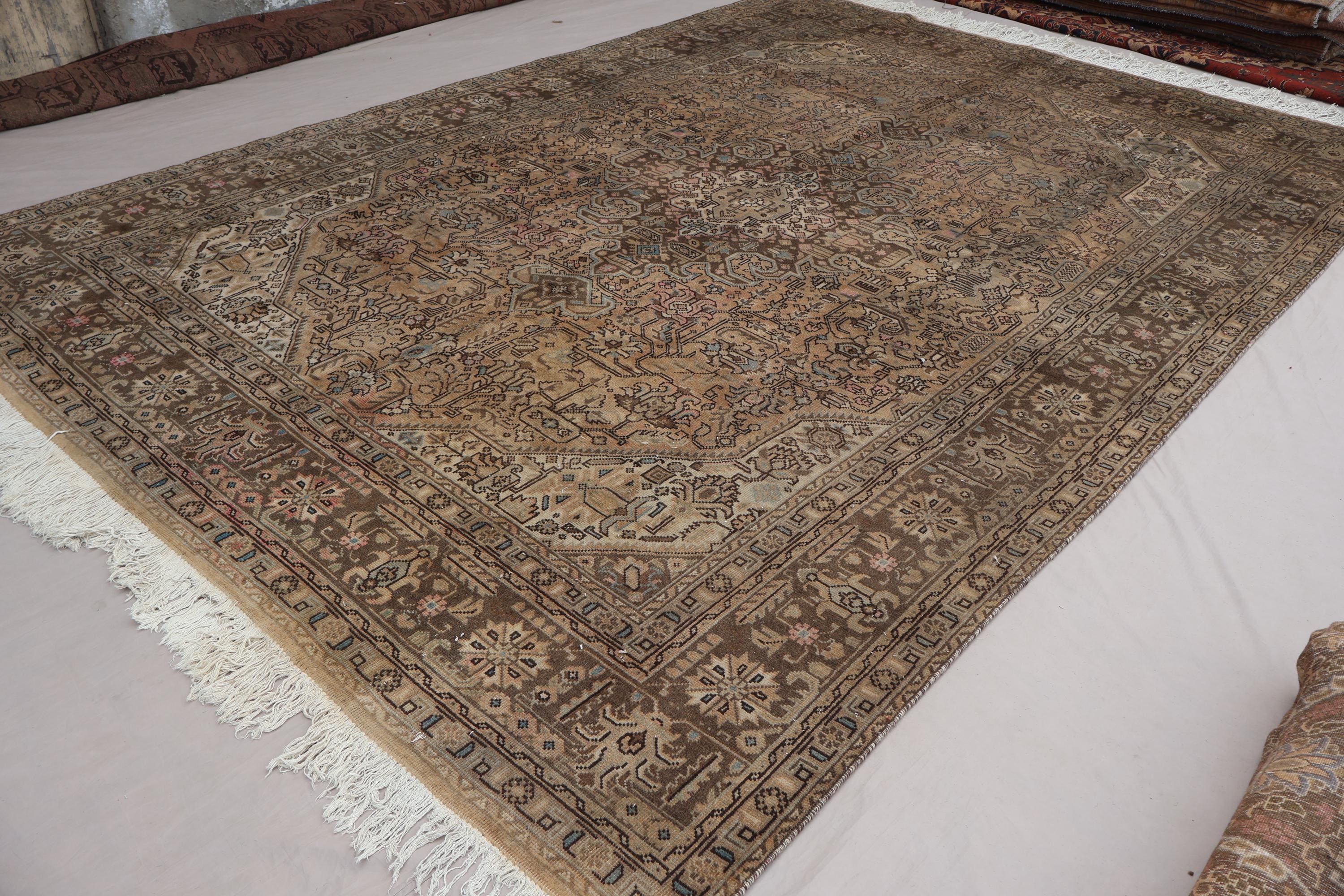 Large Antique Rug 8x11 Large Antique Rug, 1920s Rug, Earth Tones Terracotta Caucasian ...