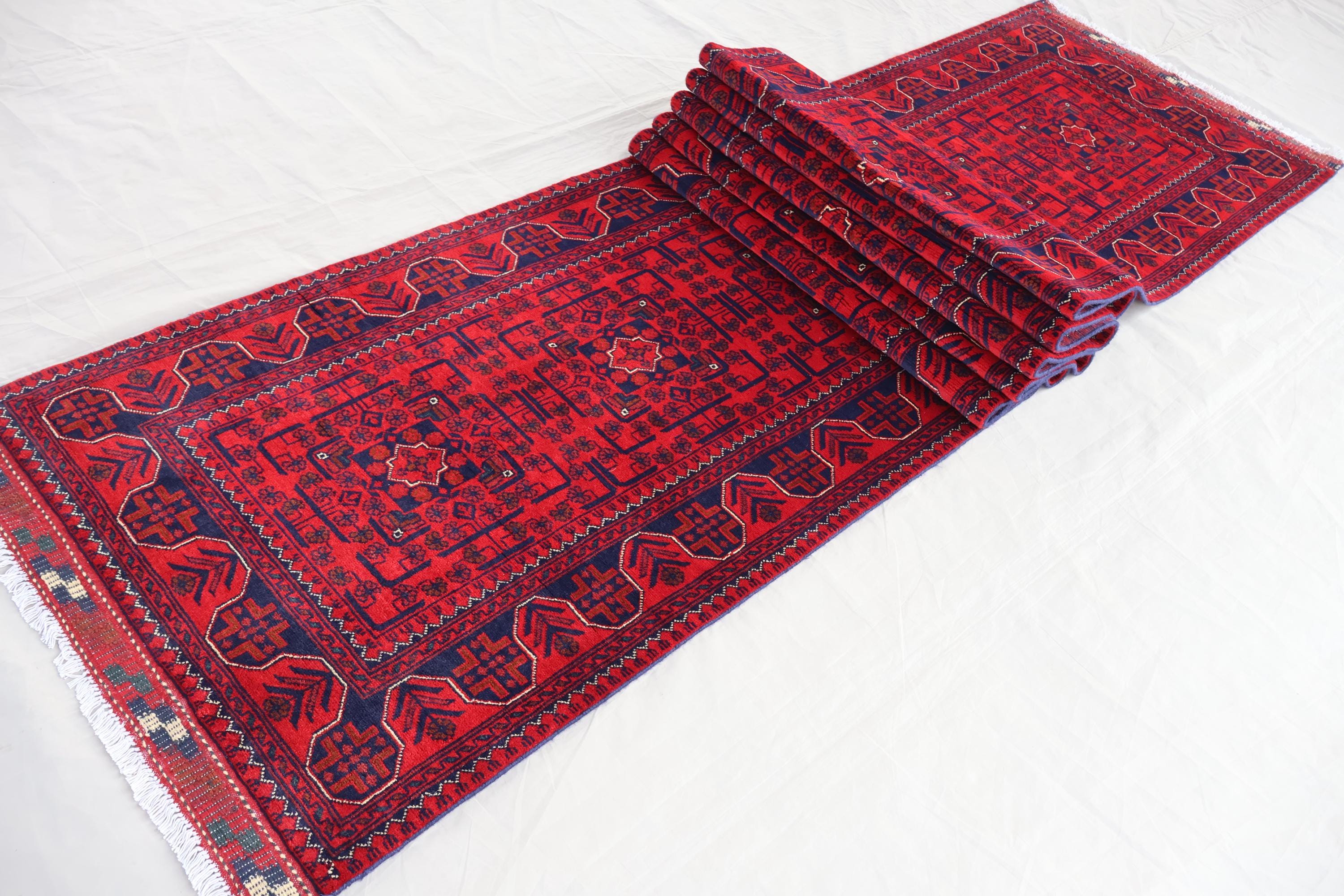 16 Ft Runner Rug 2'9x16'4 Ft Afghan Tribal Bukhara Rug, Handmade Wool ...