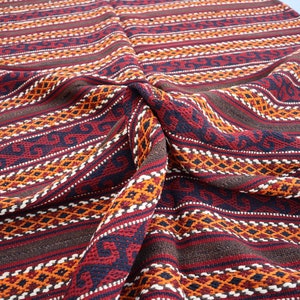 4&#39;1x7&#39;1 ft Vintage Kilim Rug, One of a Kind Rug, Flatweave Hand woven Veg dyes Wool Striped rug, Afghan Antique Oriental Rug, Bedroom Carpet