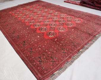 1960年代 アンティーク ラグ 6'6x9'7 フィート トルクメン テケ