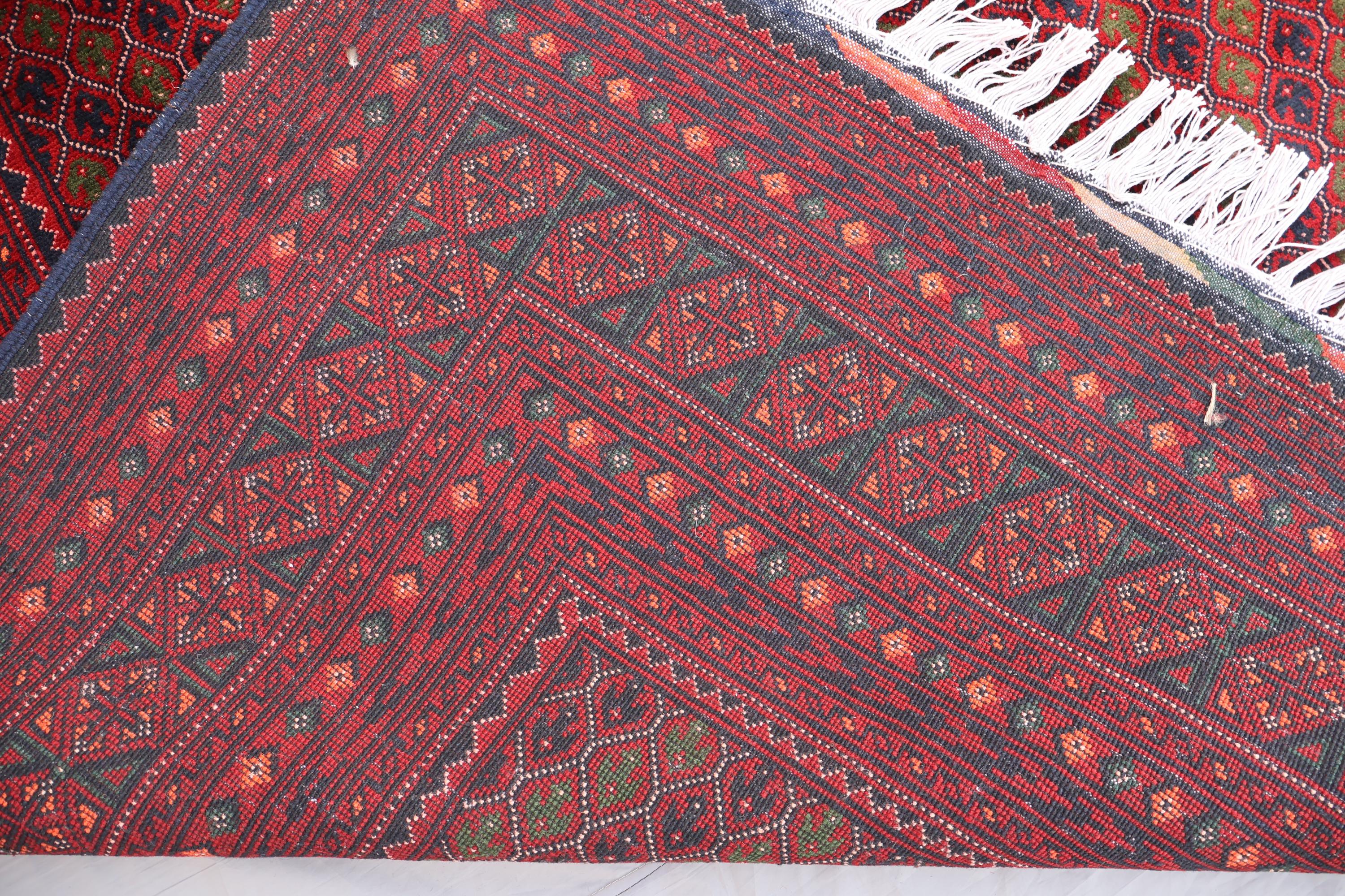 7x10 アフガンラグ、ハンドノットウールエリアラグ、トルクメン部族