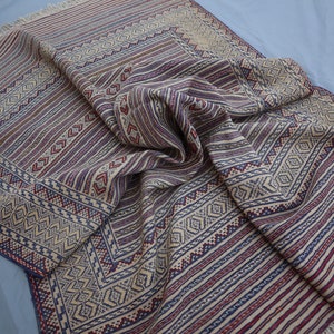 5x6 ft Antique Striped Kilim Rug, Natural dyes Handmade Wool Rug, Maliki Tribal Kilim Rug, Vintage Oriental Afghan Rug, Turkmen Soumak Rug