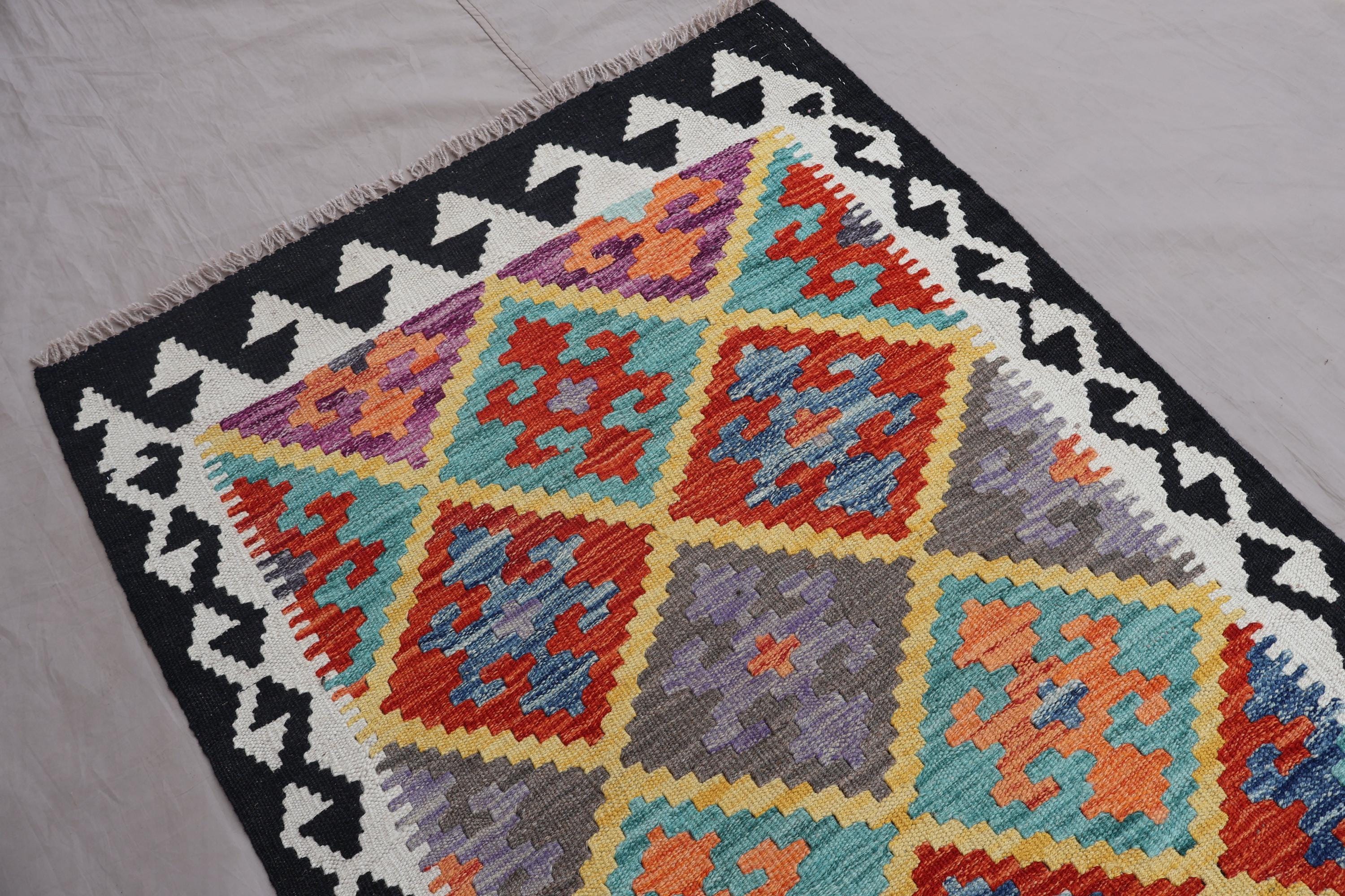 アフガンキリム バルーチ族 ランナー 廊下用 アフガンキリム バルーチ