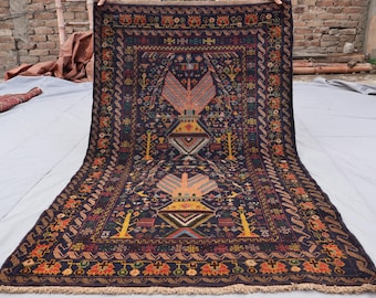 3x4-5 (91x152) ハンドメイド アフガン ヴィンテージ バルーチ