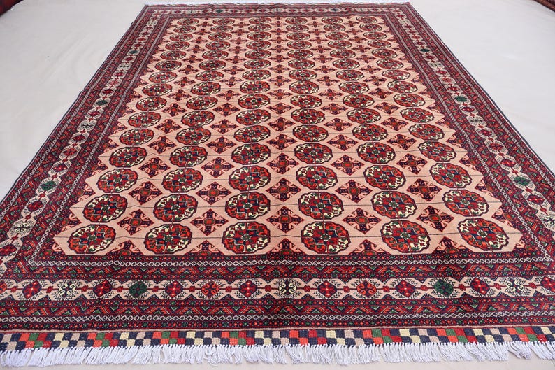 Tarki Rug 7x10 Ft Turkmen Tekke Ersari Rug - Afghan Hand Knotted Veg Dyes Wool ...