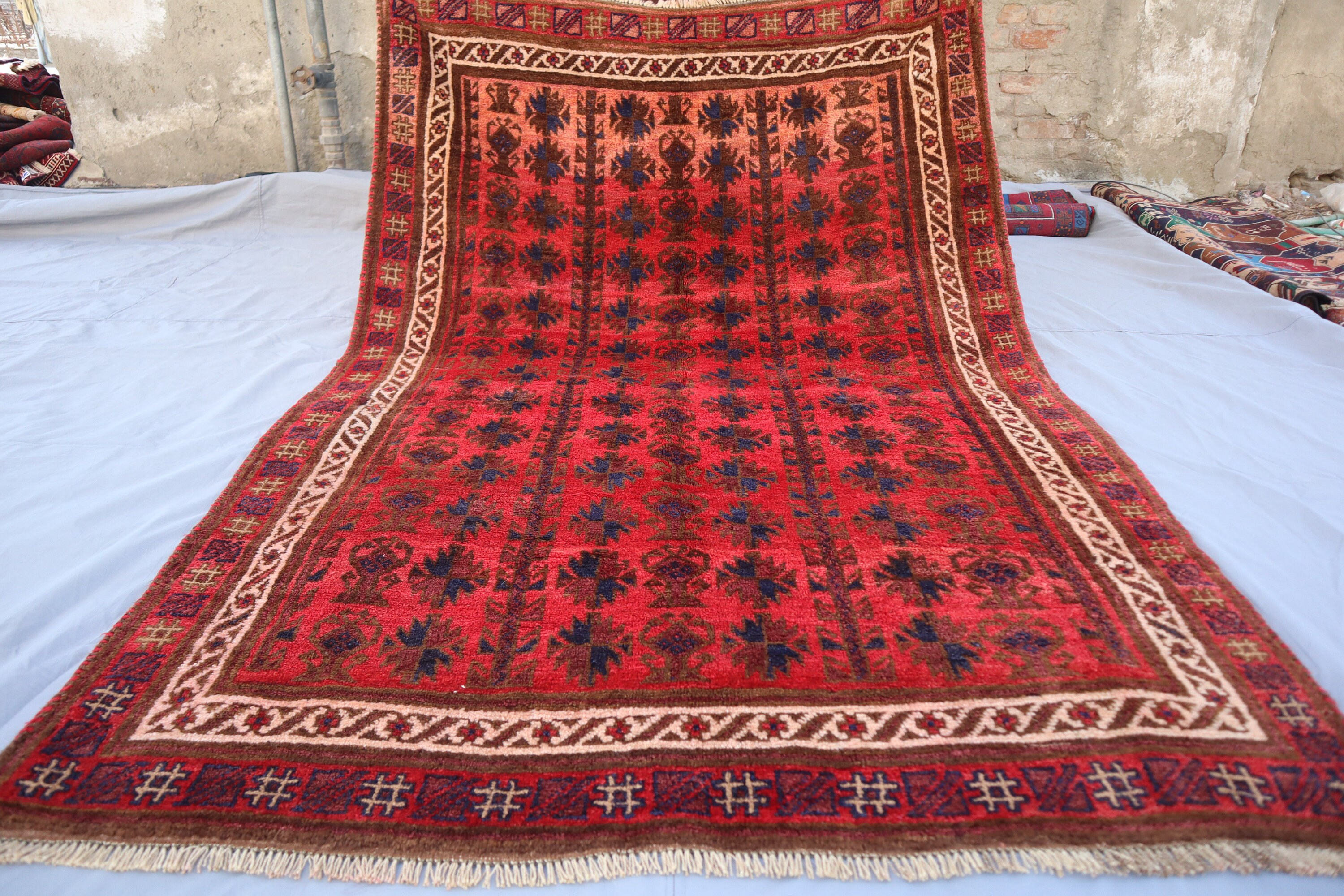 4'9x7'3 フィート アンティーク トルクメン マルダリ ヴィンテージ