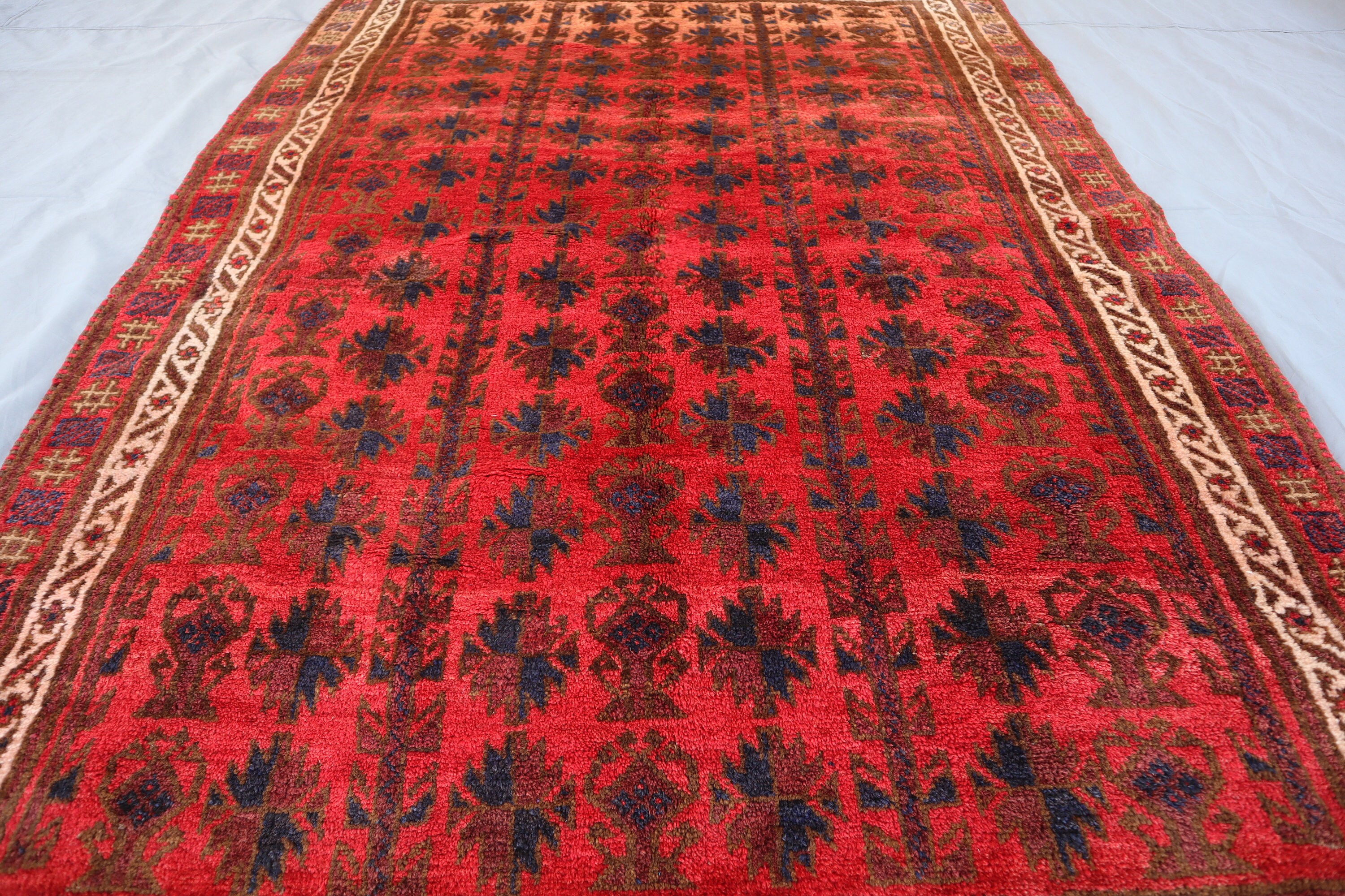 4'9x7'3 フィート アンティーク トルクメン マルダリ ヴィンテージ