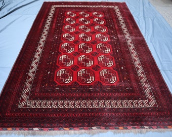 7x10 オレンジ トルクメン エルサリ ラグ - 手編み ベジ染料