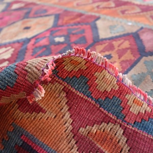 5x11 ft Wide Hallway Rug, Turkmen Geometric design Flatweave Antique Kilim rug, Tribal Wool Rug, Oriental Afghan Rug, Boho Rug, Bedroom Rug