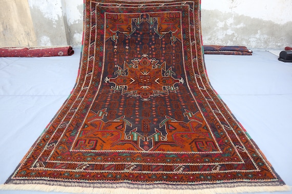 vintage】バルーチラグ アフガン トライバル ヴィンテージ 幾何学模様