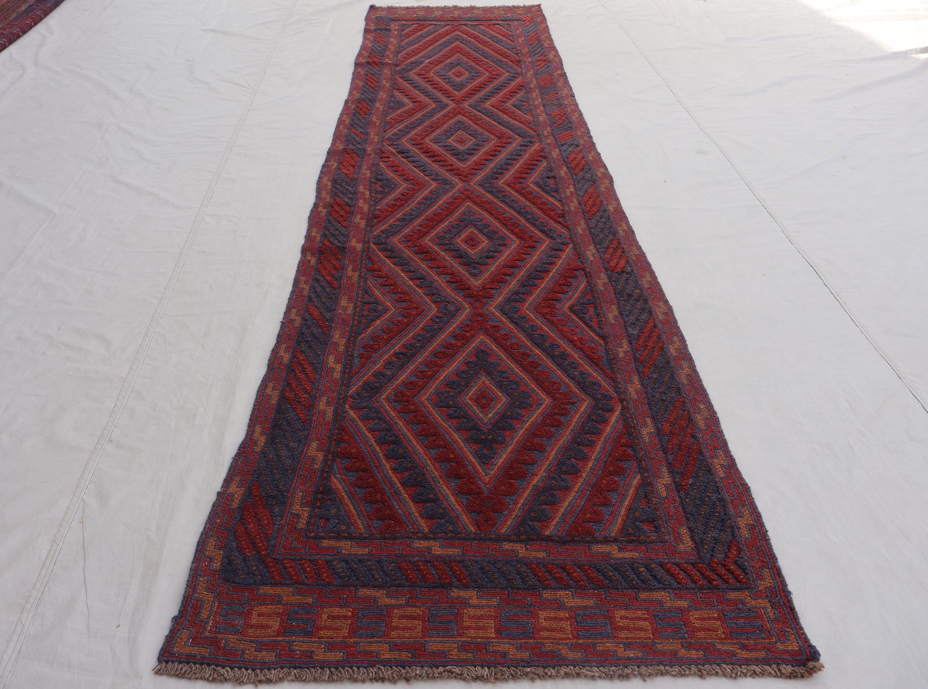 ✴︎1970年代 ヴィンテージ・トルコラグ✴︎terracotta/navy Terracotta Blue Vintage Rug - Etsy