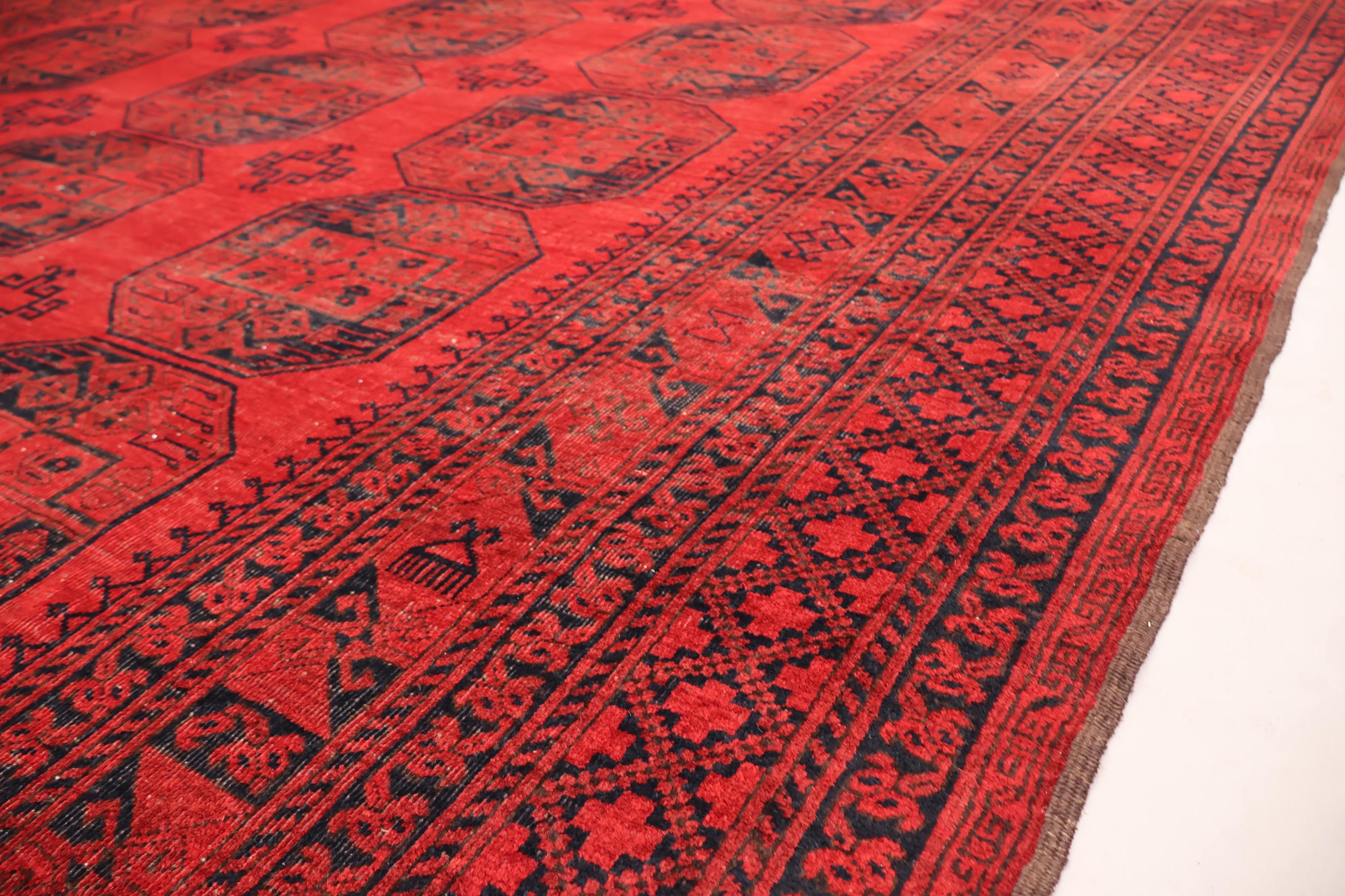 Large Vintage Rug 9x16 Ft Collectors Piece Antique Turkmen Ersari Rug ...