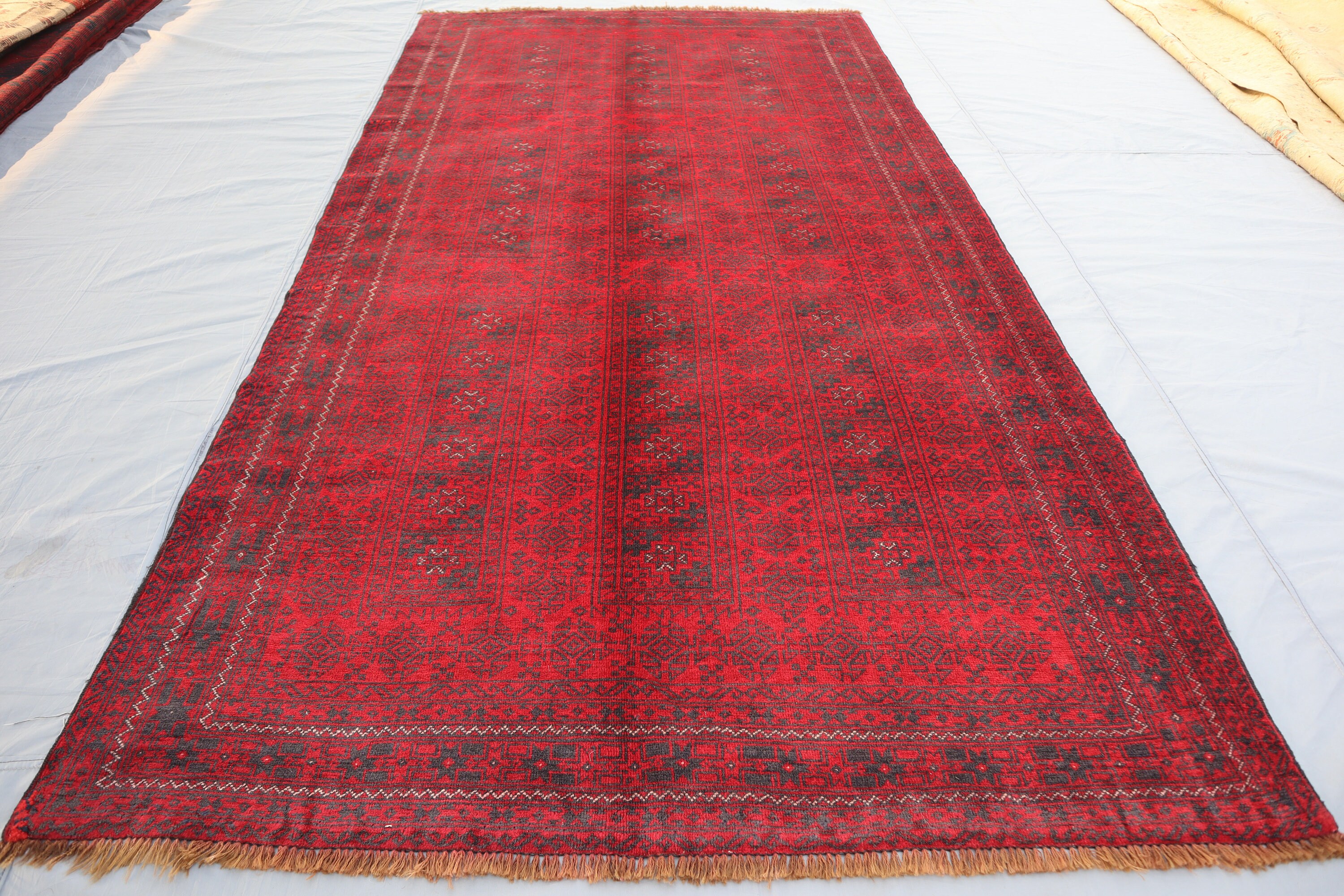 艷やかな上質ウール♪アフガニスタンビンテージラグ　アフガンラグ 艷やかな上質ウール♪アフガニスタンビンテージラグ アフガン