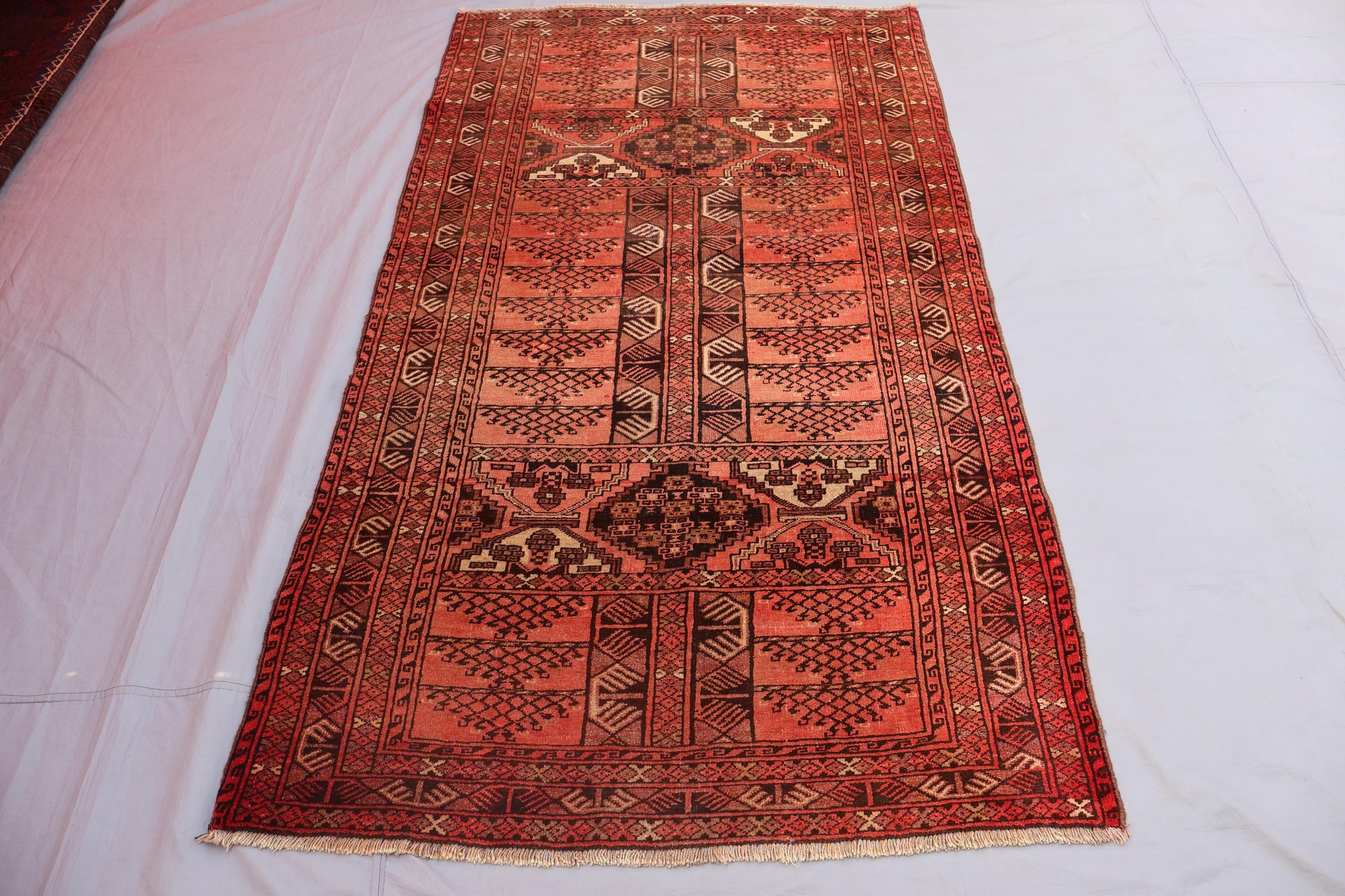 ✦Vintage Afghan Rug✦ 190cm×98cm ペルシャ絨毯 ✦Vintage Afghan