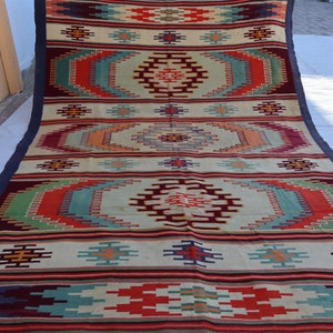 4&#39;9x6&#39;4 ft Antique Kilim Rug, Geometric Vintage Rug, Afghan Handmade Kilim Wool Rug, Turkmen Flatweave Rug, Tribal Soumak Rug, Bedroom Rug