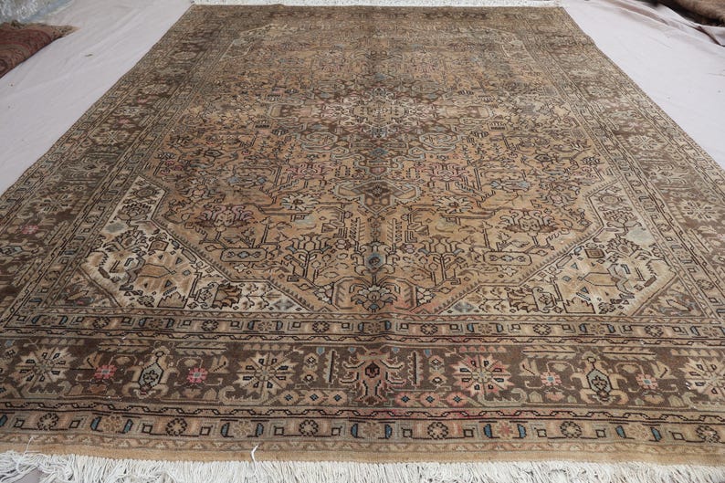 Large Antique Rug 8x11 Large Antique Rug, 1920s Rug, Earth Tones Terracotta Caucasian ...