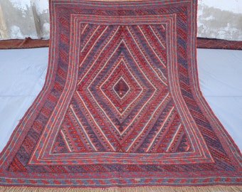 5x6 Vintage Mashwani Berjesta Rug, Handmade Wool Area rug, Oriental Afghan Muted Rug, Rugs for Bedroom, Kitchen, 1960s Antique Tribal Carpet