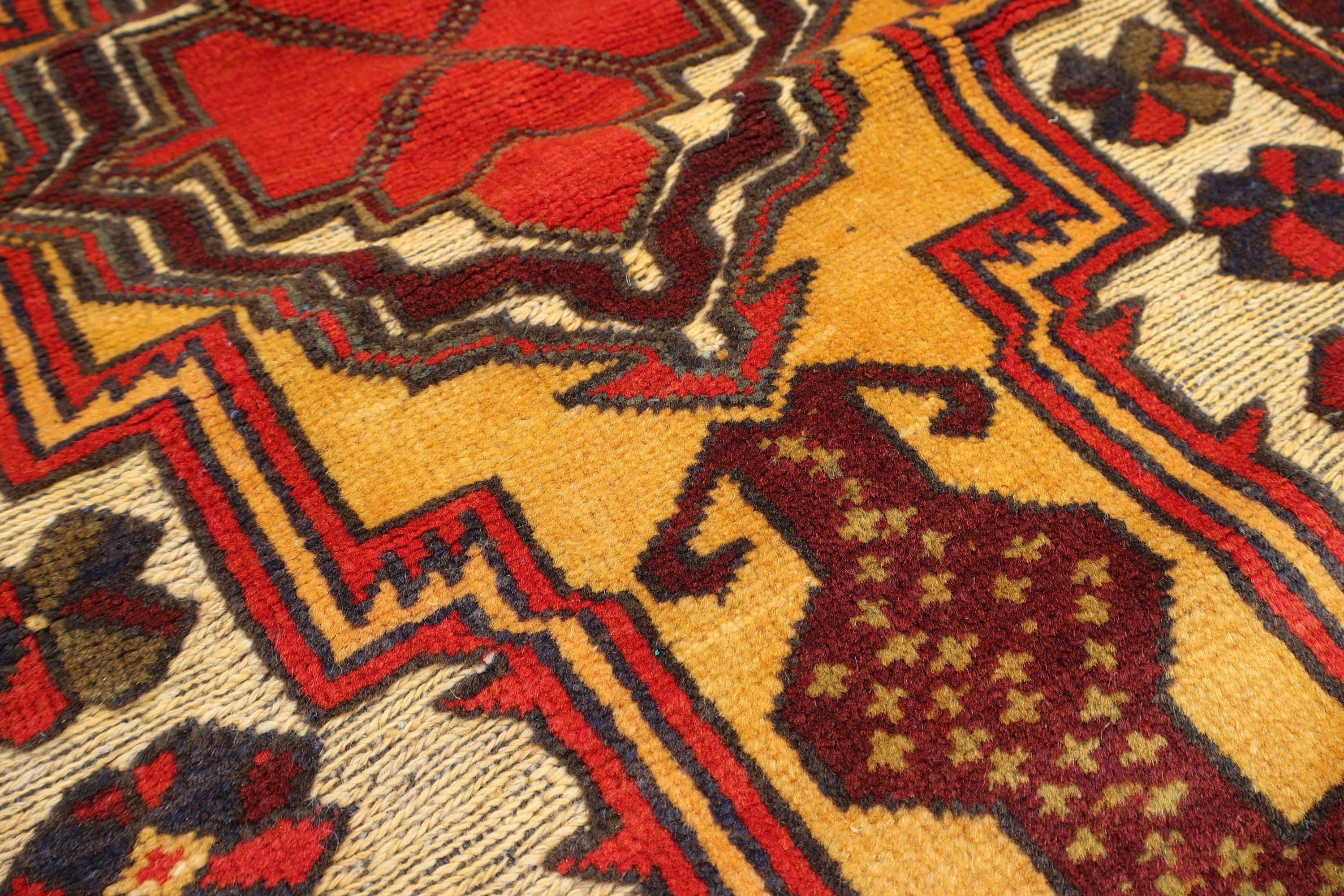 2'7x12'4 フィートのバルーチ ランナー ラグ、ヴィンテージ ジオ