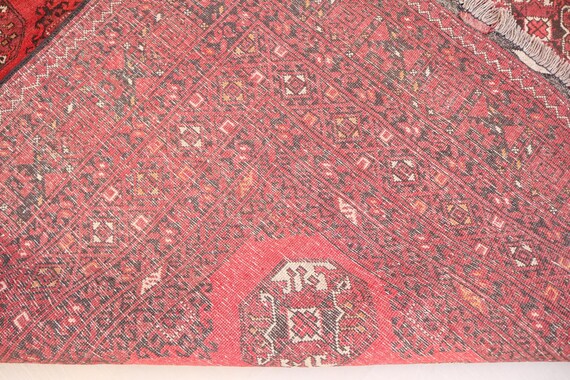 1960年代 アンティーク ラグ 6'6x9'7 フィート トルクメン テケ