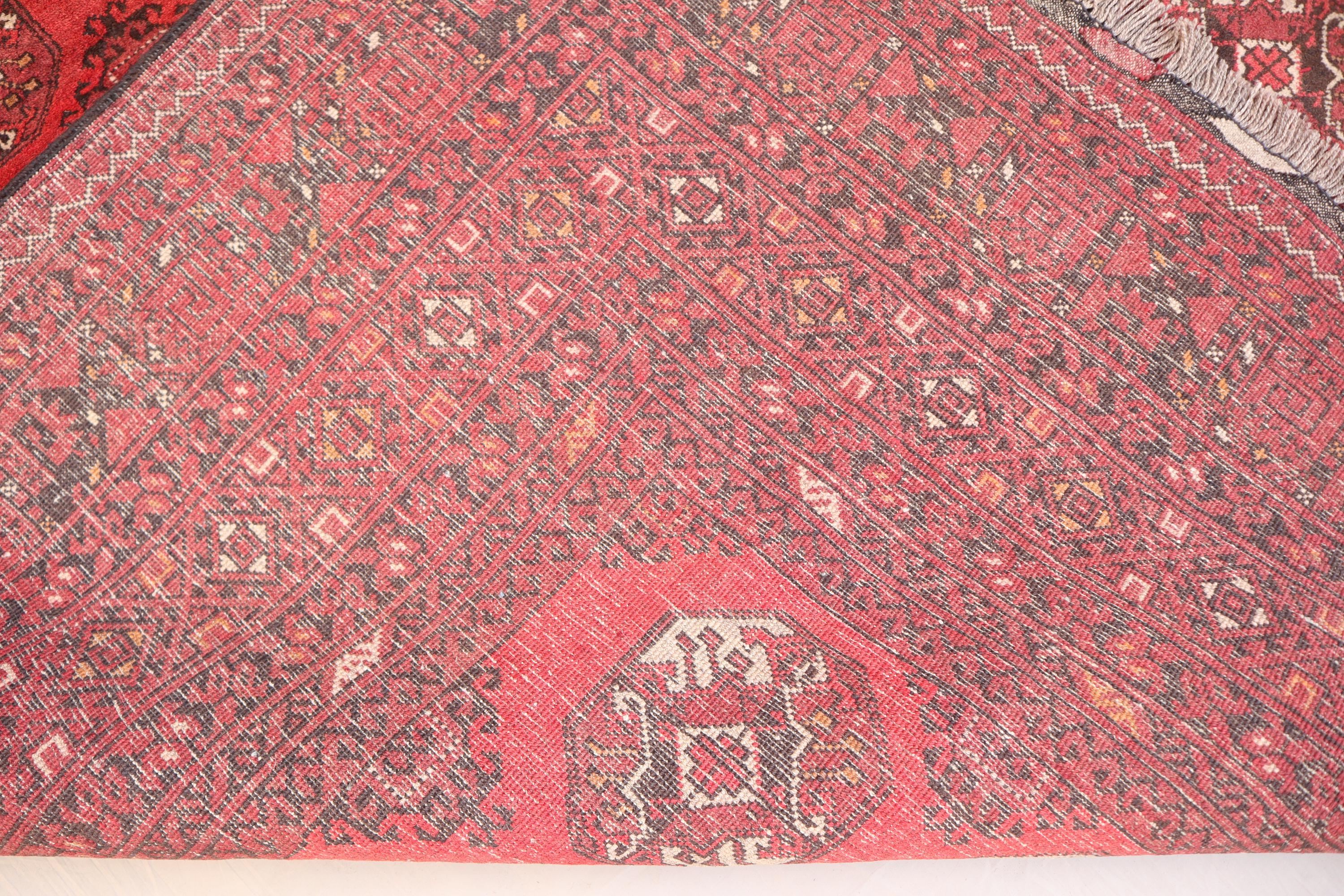 1960年代 アンティーク ラグ 6'6x9'7 フィート トルクメン テケ