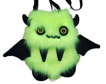Creepy the Yellow Floof Monster Friend RUGZAK/Boodschappentas/Monster-rugzak/Monster-portemonnee/Monster-draagtas/kawaii pluizige tas