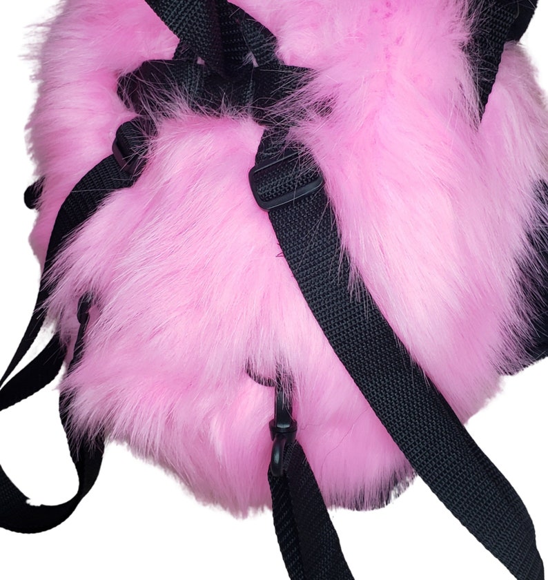 Pink Monster Backpack Eerie the Light Pink Floof Monster Friend Backpack/messenger Bag - Etsy