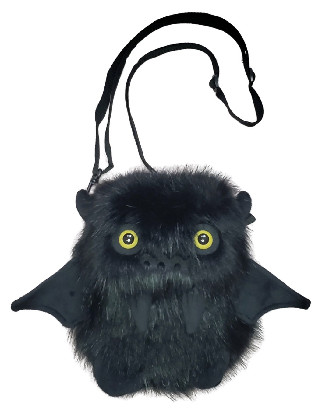 Edgy the Solid Black Floof Monster Friend Backpack/bag - Etsy Brazil