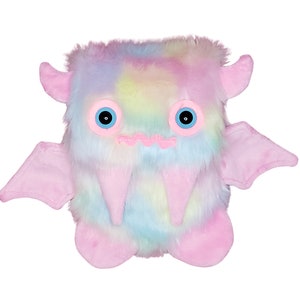 Pastel Rainbow Floof Monster Friend BACKPACK/Messenger Bag/Monster Backpack/Monster Purse/Monster Messenger Bag/Kawaii Fluffy Bag