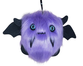Ghoulie the purple Floof Monster KEYCHAIN/Plush Clip/Plush keychain