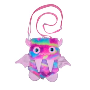 Pink Rainbow Floof Monster Friend BACKPACK/Messenger Bag/Monster Backpack/Monster Purse/Monster Messenger Bag/Kawaii Fluffy Bag