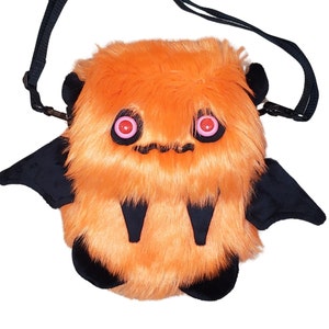 Batty the Orange Floof Monster Friend BACKPACK/Messenger Bag/Monster Backpack/Monster Purse/Monster Messenger Bag/Kawaii Fluffy Bag