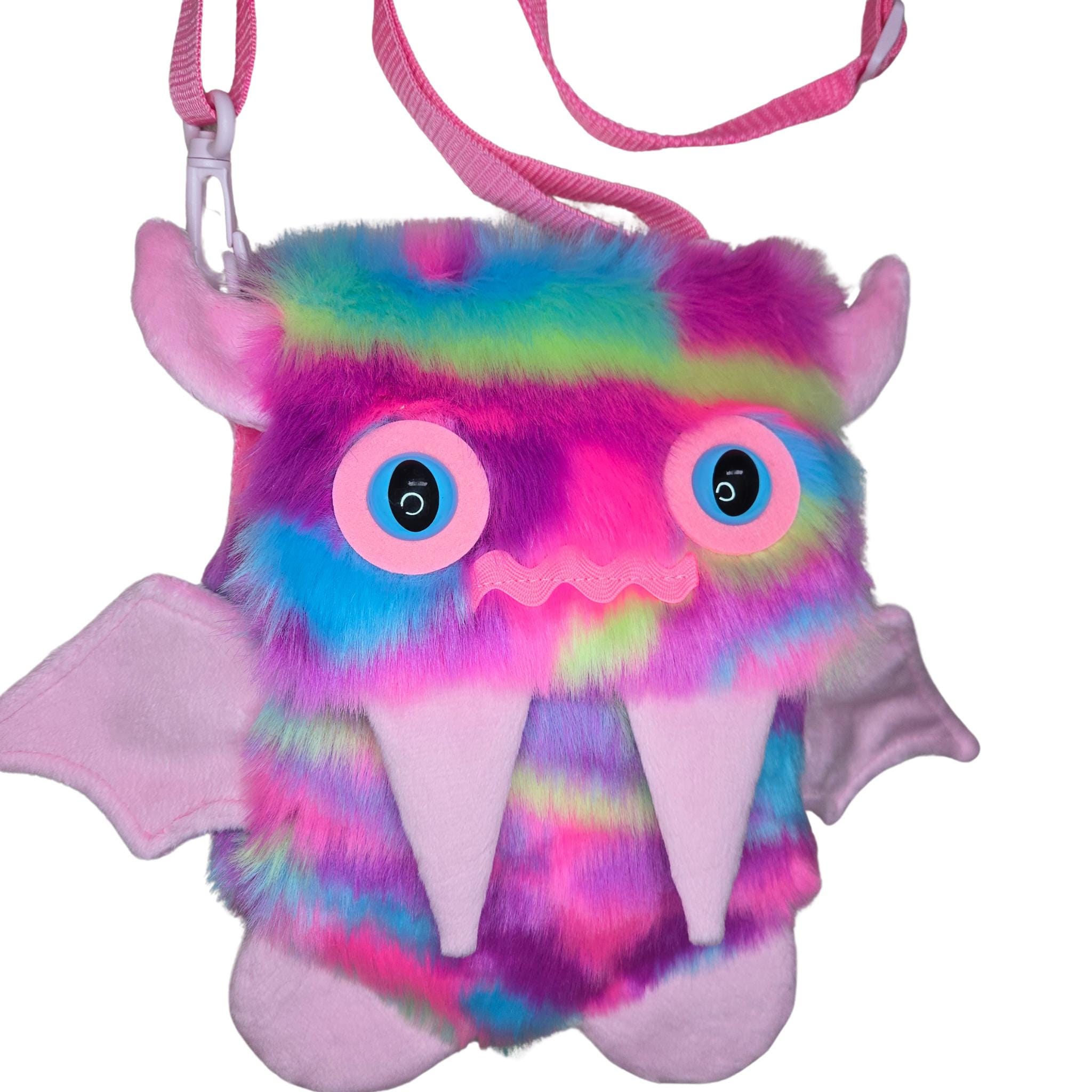 Pink Monster Backpack Pink Rainbow Floof Monster Friend Backpack/messenger Bag/monster ...