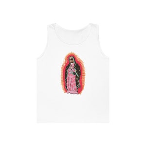 White Lotus Jennifer Coolidge Jennaisance Mother Mary Tanya McQuoid Virgin Mary HBO Max Pride Month LGBTQIA2S+ Heavy Cotton Tank Top