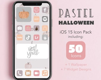 Pastel Halloween App Icons: iOS16 Home Screen Theme (Digital Download)