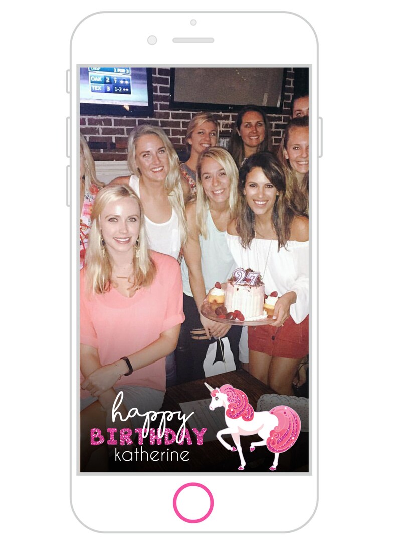 Happy Birthday Snapchat Filter Birthday Party Snapchat Etsy