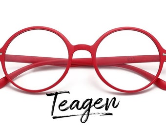 RED (Teagen) Round Reading Glasses