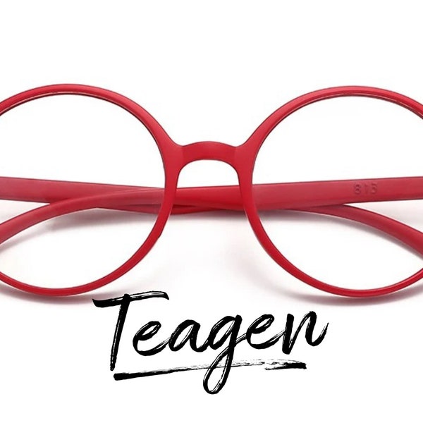 RED (Teagen) Round Reading Glasses