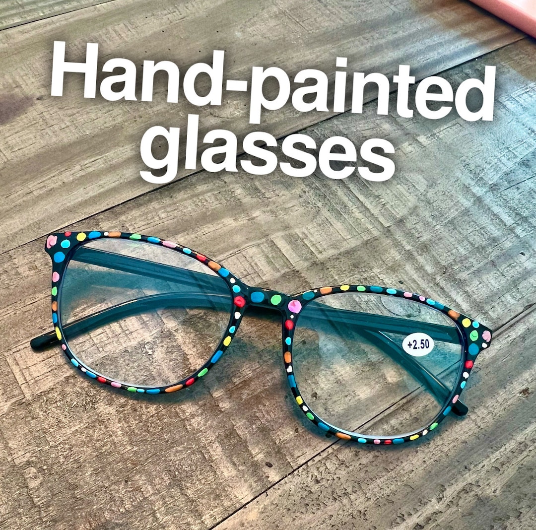 Hand Painted Reading Glasses - Etsy
