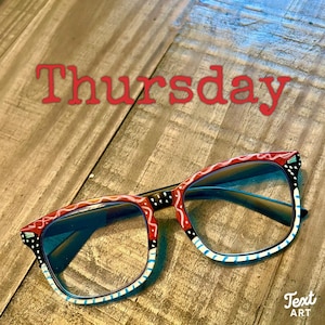 Thursday Hand-painted glasses