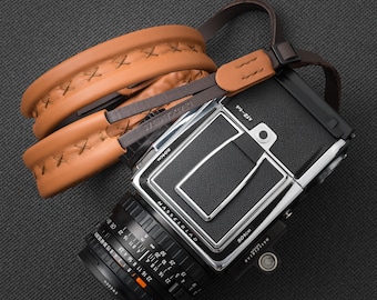 Deadcameras - XL Full leather Strap for Hasselblad V, Fuji GFX, Mamiya 645