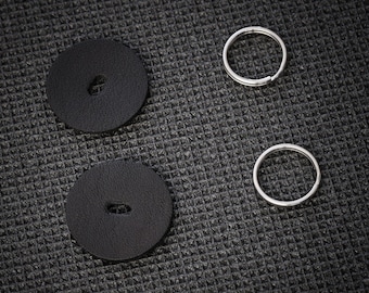 Leren camerariembeschermers + 16 mm splitringen