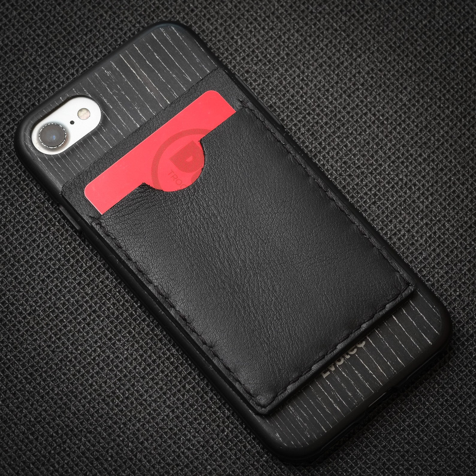 Phone case Leather card holder pocket. Sticks to the back of Etsy
