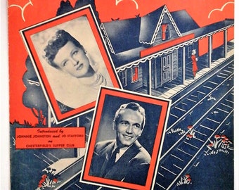 Vintage Sheet Music. Jo Stafford. Waitin' For The Train To Come In, 1945