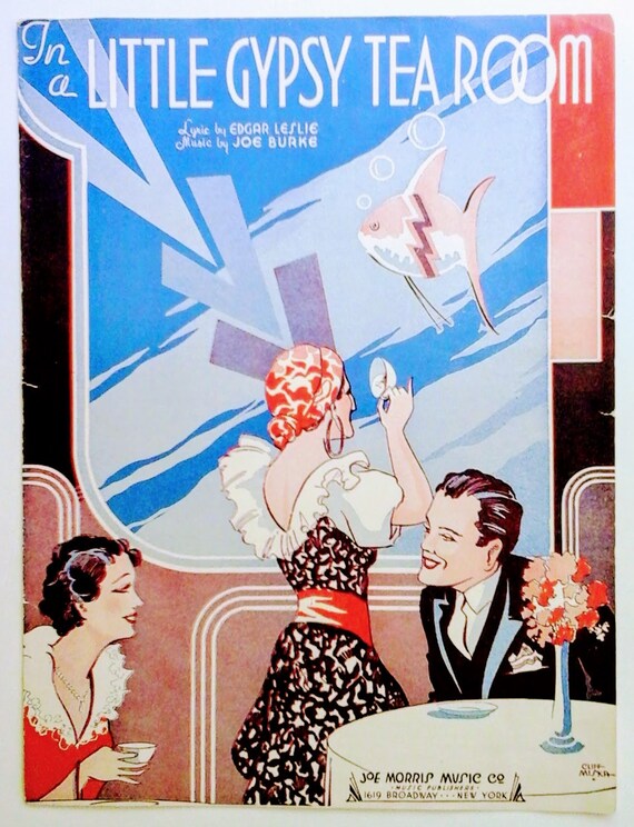 In A Little Gypsy Tea Room 1935 Edgar Leslie Hit. Art Deco | Etsy