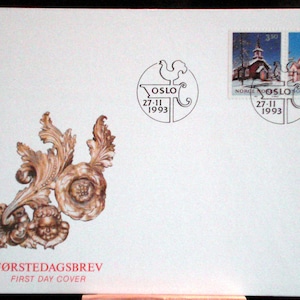 Norway Vintage Christmas 1st Day Cover & Post Card